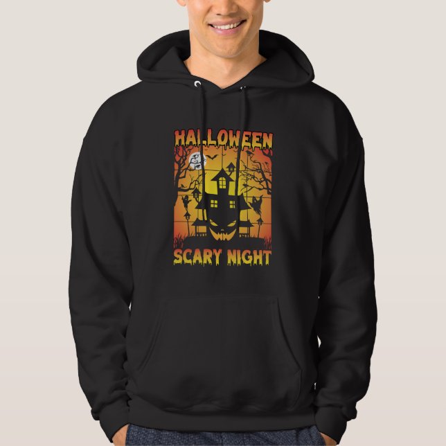 Spooky Spuk Pumpkin Halloween Graphic Hoodie (Vorderseite)