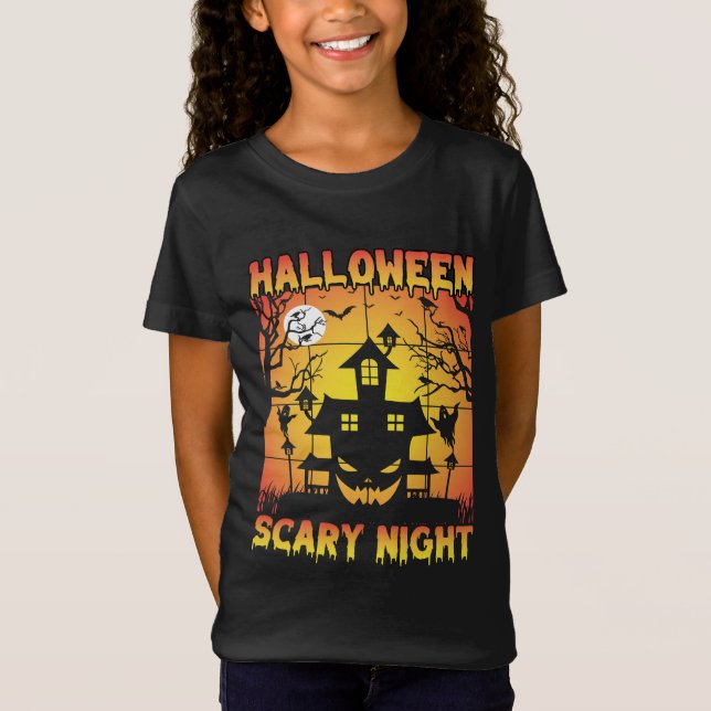 Spooky Spuk Pumpkin Halloween Graphic T-Shirt (Vorderseite)