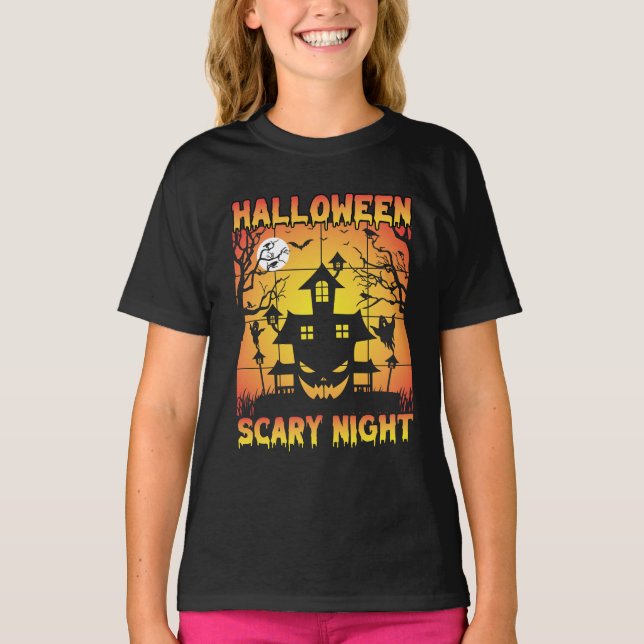 Spooky Spuk Pumpkin Halloween Graphic T-Shirt (Vorderseite)