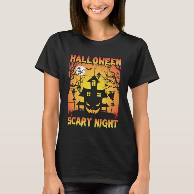Spooky Spuk Pumpkin Halloween Graphic T-Shirt (Vorderseite)