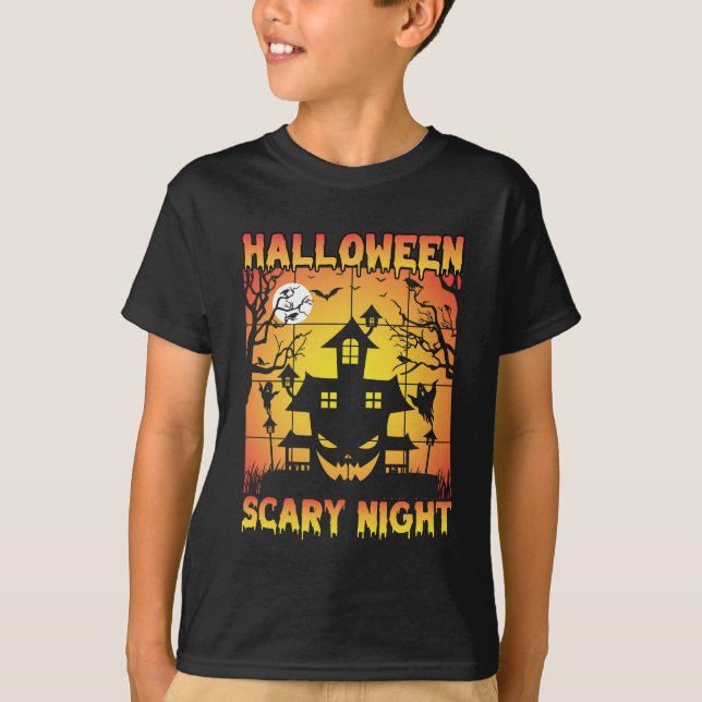 Spooky Spuk Pumpkin Halloween Graphic T-Shirt (Vorderseite)