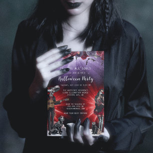 Spooky Sugar Skull Halloween-Party Einladung