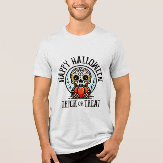 Spooky Sugar Skull Halloween T - Shirt