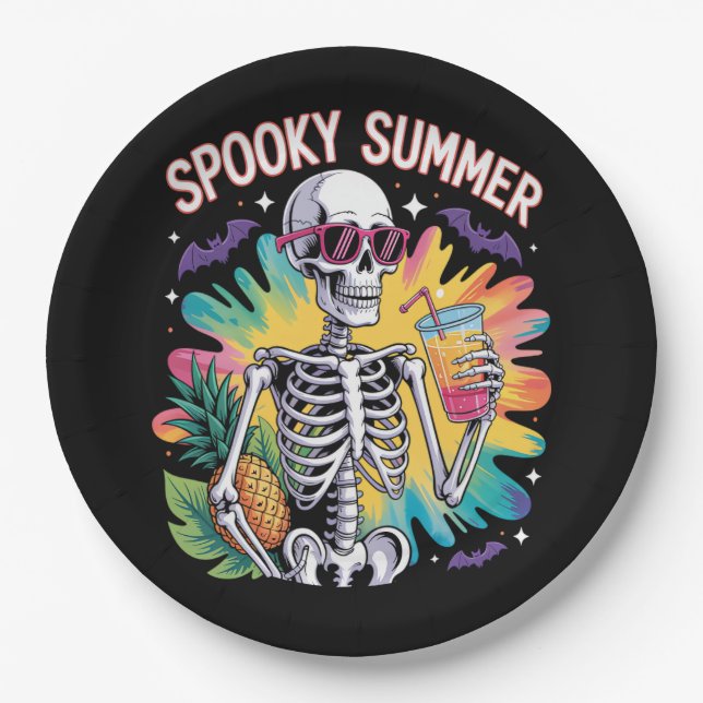 Spooky Summer Beach Vacation Pappteller (Vorderseite)