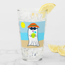 Spooky Summer Ghost am Strand Glas