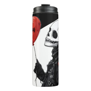 Spooky Sweetheart - Anpassbarer Schädel mit Ballon Thermosbecher