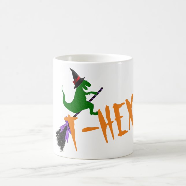 Spooky T-hex T-rex witziger Halloween Kaffeetasse (Mittel)