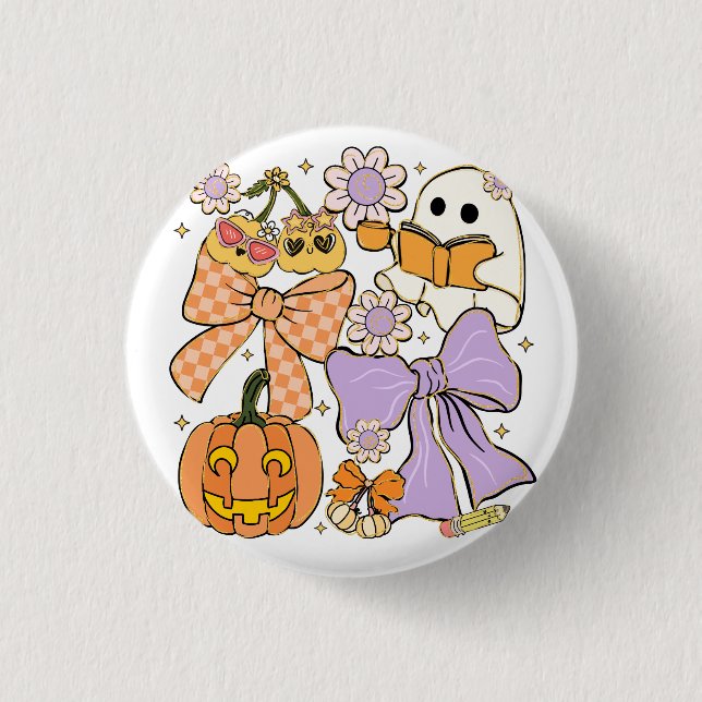 Spooky Teacher Halloween Button (Vorderseite)