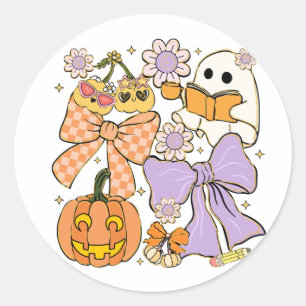 Spooky Teacher Halloween Runder Aufkleber
