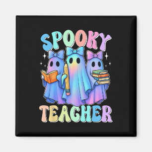 Spooky Teacher Pastel Galaxy Ghost Halloween Trick Magnet