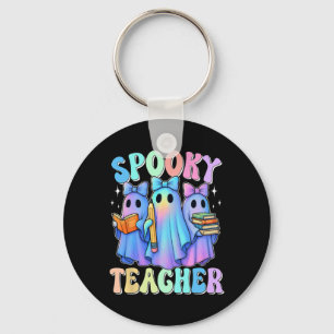 Spooky Teacher Pastel Galaxy Ghost Halloween Trick Schlüsselanhänger