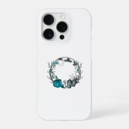 Spooky Teal and Grey Halloween Frame Tee Shirts iPhone 16 Pro Hülle