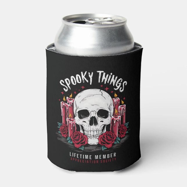 Spooky Threads Wertungsgesellschaft Skull-Rose Dosenkühler (Kanne Vorderseite)