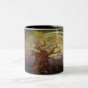 Spooky Tree Zwei-Tone-Kaffee-Tasse Zweifarbige Tasse