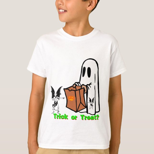 Spooky Trick oder Treat Halloween Kinder T - Shirt (Vorderseite)