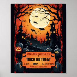 Spooky Trick oder Treatment Poster
