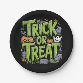 Spooky Trick or Treat Slime Halloween  Pappteller