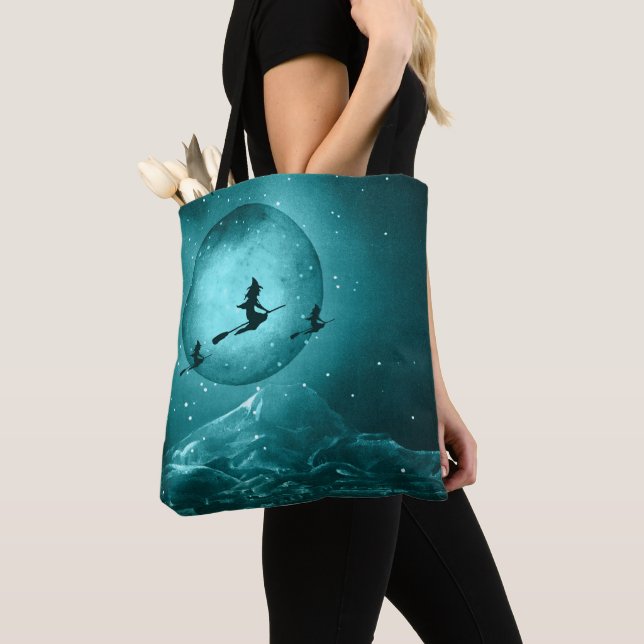 SPOOKY TURQUOISE & SCHWARZE HALLOWEEN WITCHES & MO TASCHE (Von Nahem)