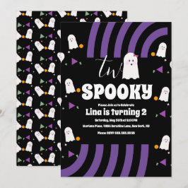 Spooky Two Groovitbriefe Halloween Ghost Party Einladung