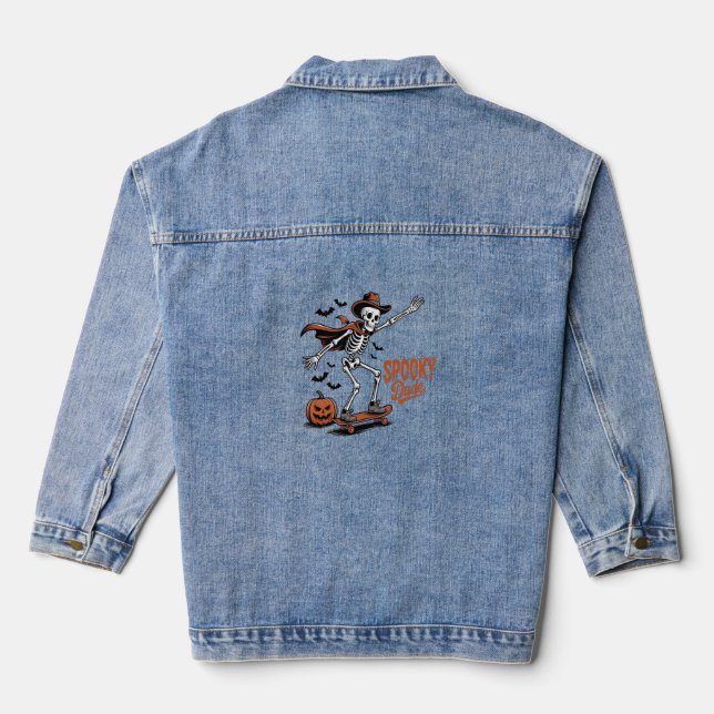Spooky Typ Spooky Jahreszeit Jeansjacke (Rückseite)