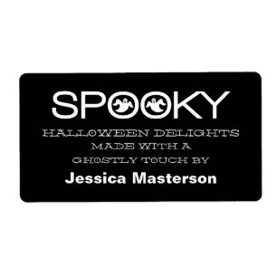 Spooky Typografie Halloween Baking Labels