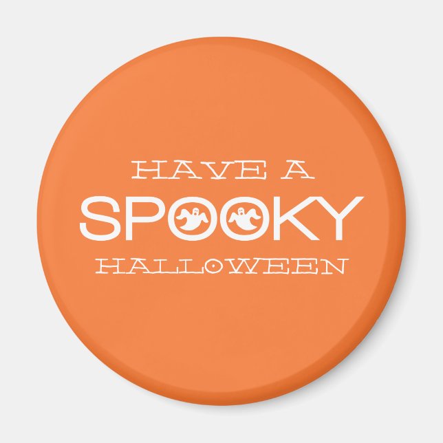 Spooky Typografie Halloween Magnet (Vorne)