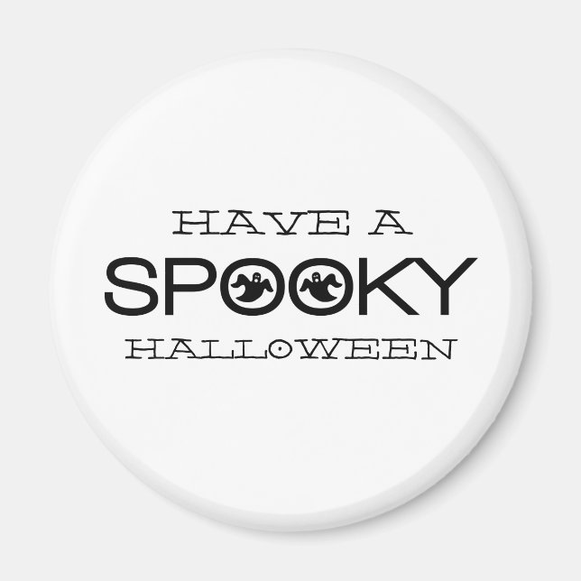 Spooky Typografie Halloween Magnet (Vorne)