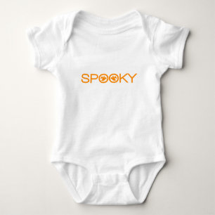 Spooky Typografie Halloween Säugling T-Shirt Baby Strampler