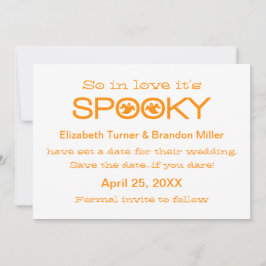 Spooky Typografie Halloween Save the Date