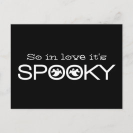 Spooky Typografie Halloween Save the Date Postkart Ankündigungspostkarte