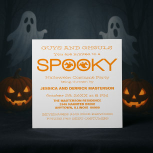 Spooky Typografy Halloween-Party Einladung