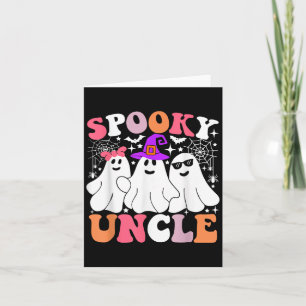 Spooky Uncle Funny Ghost Halloween-Kostüm Karte