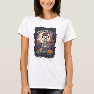 Spooky und süßer T - Shirt | Niedliches Halloween-