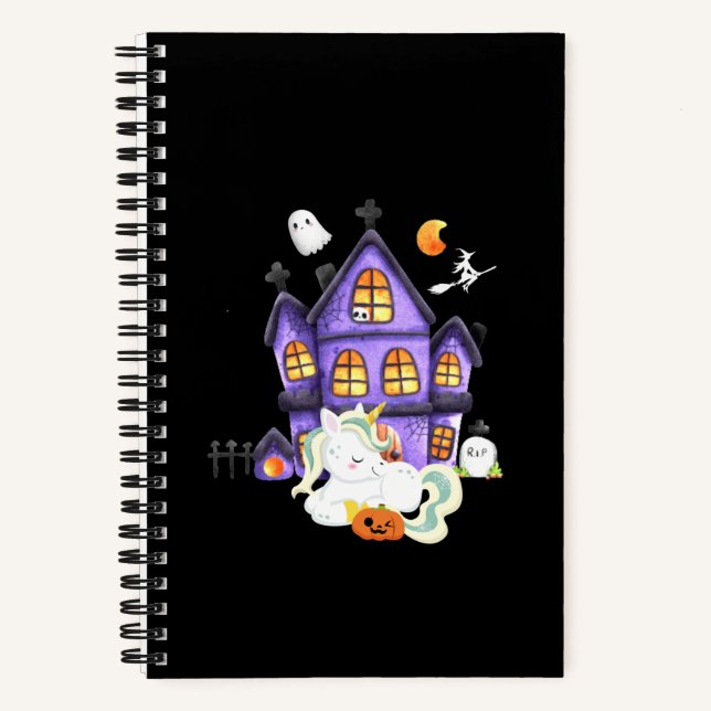 Spooky Unicorn Notizbuch (Vorderseite)