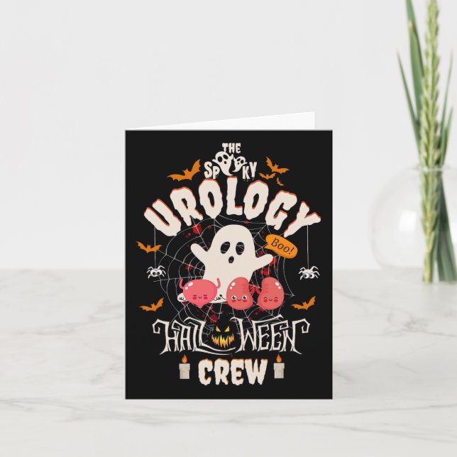Spooky Urologie Halloween Crew Niedlich Ghost Nurs Karte (Vorderseite)