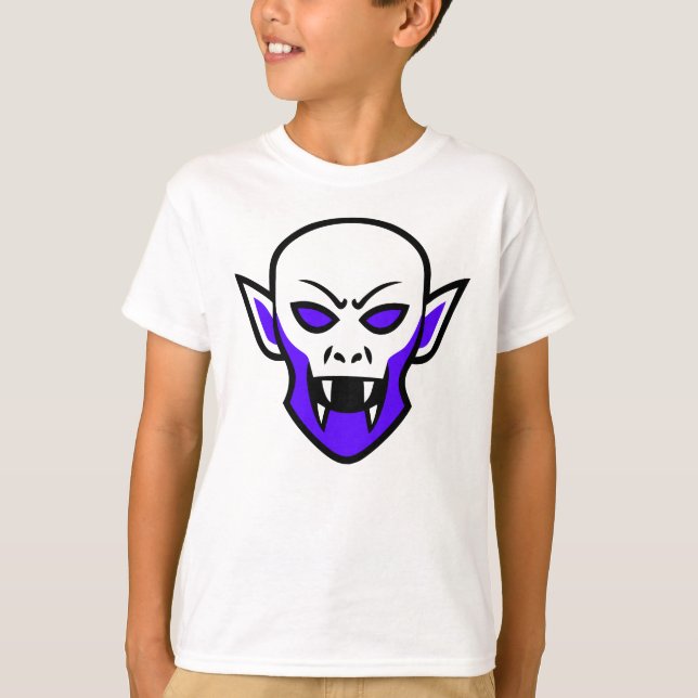 Spooky Vampire Face Graphic T-Shirt – Gothic Hallo (Vorderseite)