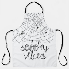 Spooky Vibes Abstract Spiders      Schürze