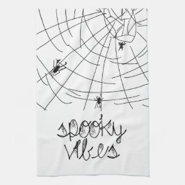 Spooky Vibes Abstrakt Spiders Geschirrtuch