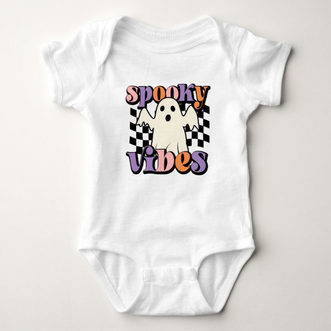Spooky Vibes Baby Bodysuit Strampler (Vorderseite)
