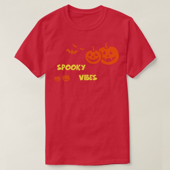 Spooky Vibes Funny Halloween T-Shirt Beängstigend  (Design vorne)