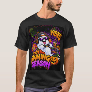 Spooky Vibes Gaming Season Gamer Geist T-Shirt