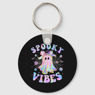 Spooky Vibes Ghost Retro Halloween Boo Crew Schlüsselanhänger
