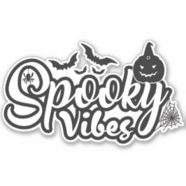 Spooky Vibes Halloween Aufkleber