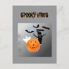 Spooky Vibes Halloween Bash Design Postkarte