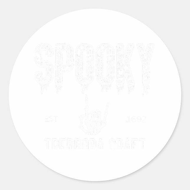 Spooky Vibes: Halloween Graphic T-Shirt Runder Aufkleber (Vorderseite)