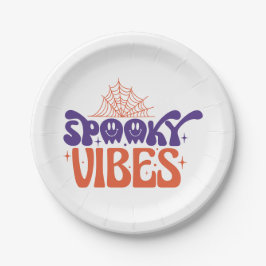 Spooky vibes Halloween-Party Pappteller