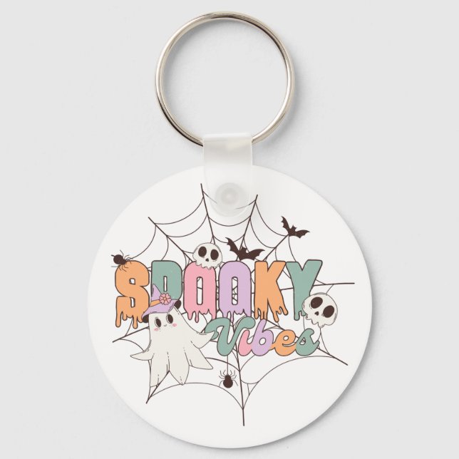 Spooky Vibes Halloween Schlüsselanhänger (Vorderseite)