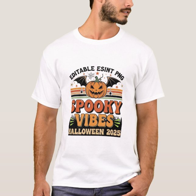 Spooky Vibes Halloween T - Shirt 2025 (Vorderseite)