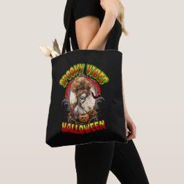 Spooky Vibes Halloween Tote Bag, Halloween Tasche
