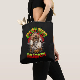 Spooky Vibes Halloween Tote Bag, Halloween Tasche